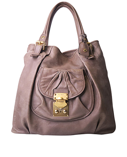 LUX Metal Shopping Tote, front view
